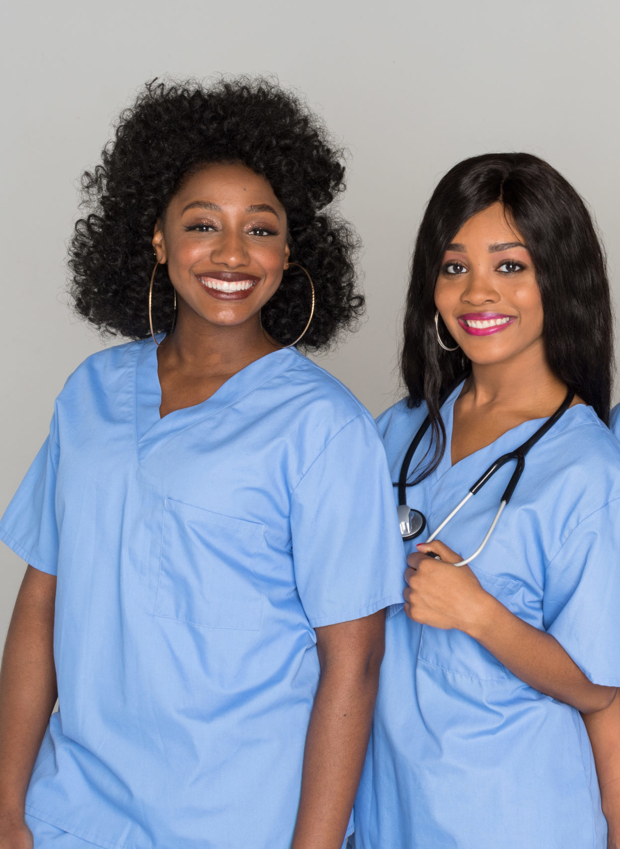 Large group of female CNA nurses working together